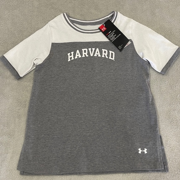 NEW Kids Under Armour Harvard Tee Shirt Size Youth Small - Picture 1 of 6